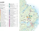 Karta över vandringsleder i Uppsala och omnejd. Här finns allt från stadsnära promenader till längre turer i vildmarken.
